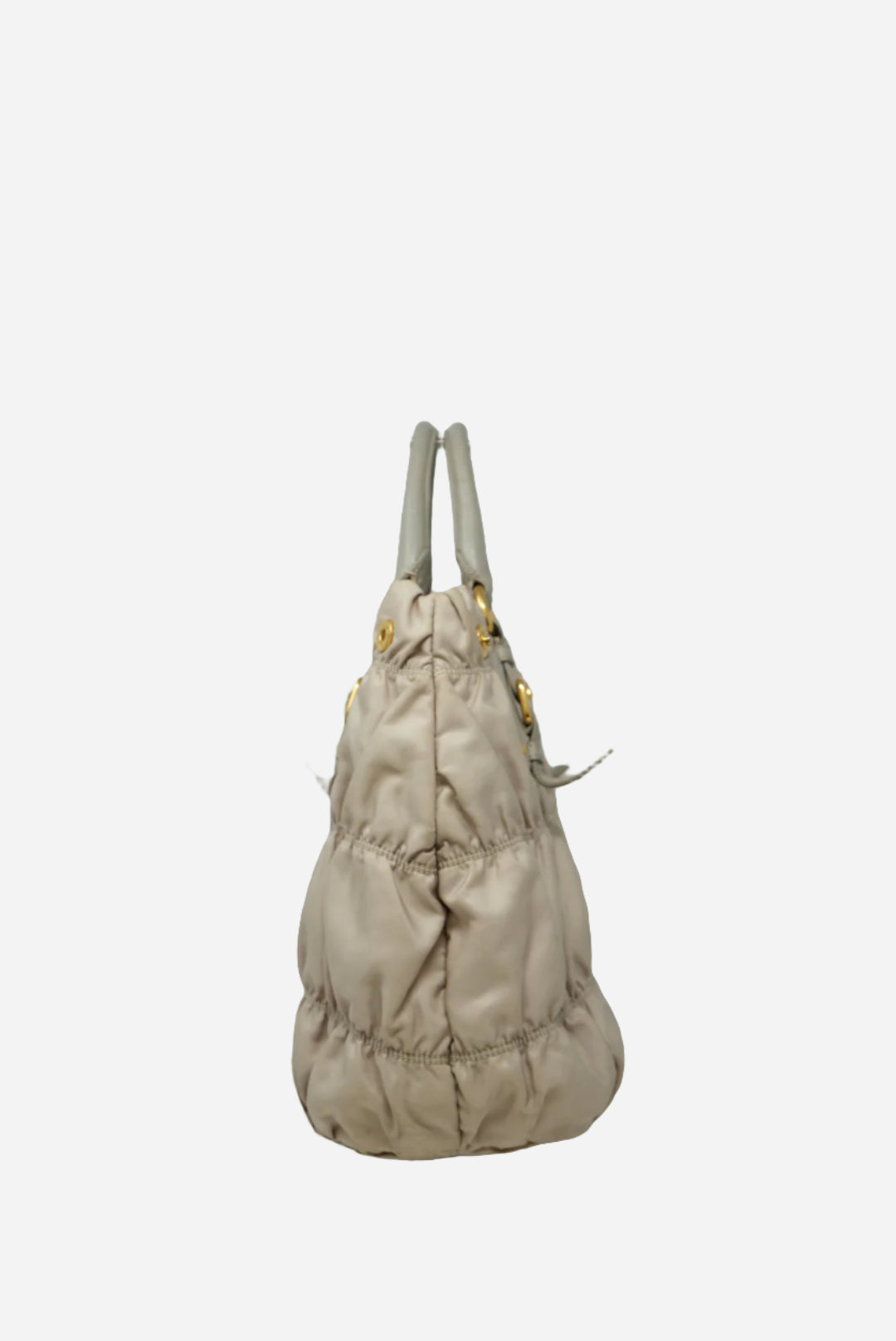 Prada Beige Nylon 2 ways shoulder bag w/strap