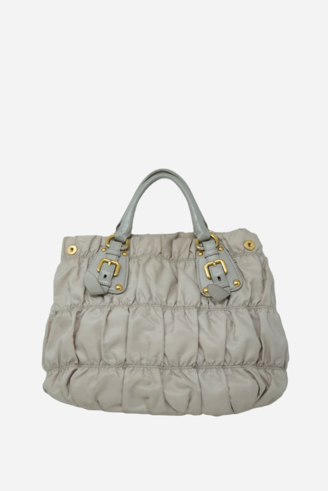 Prada Beige Nylon 2 ways shoulder bag w/strap