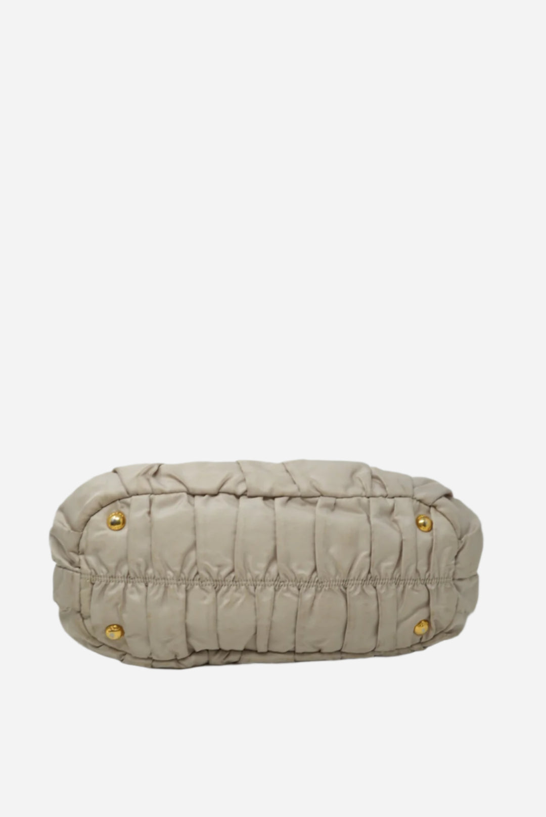 Prada Beige Nylon 2 ways shoulder bag w/strap