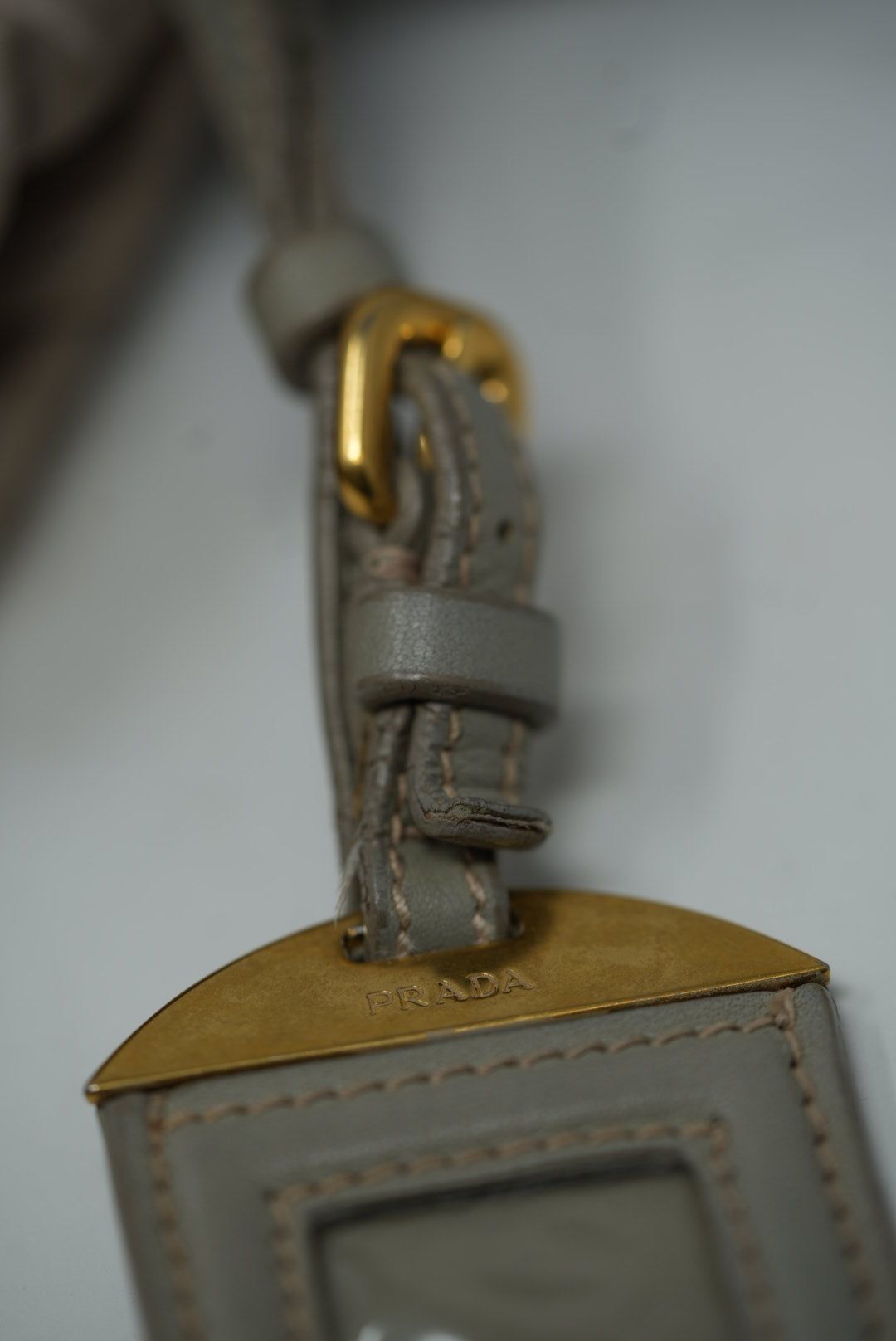 Prada Beige Nylon 2 ways shoulder bag w/strap