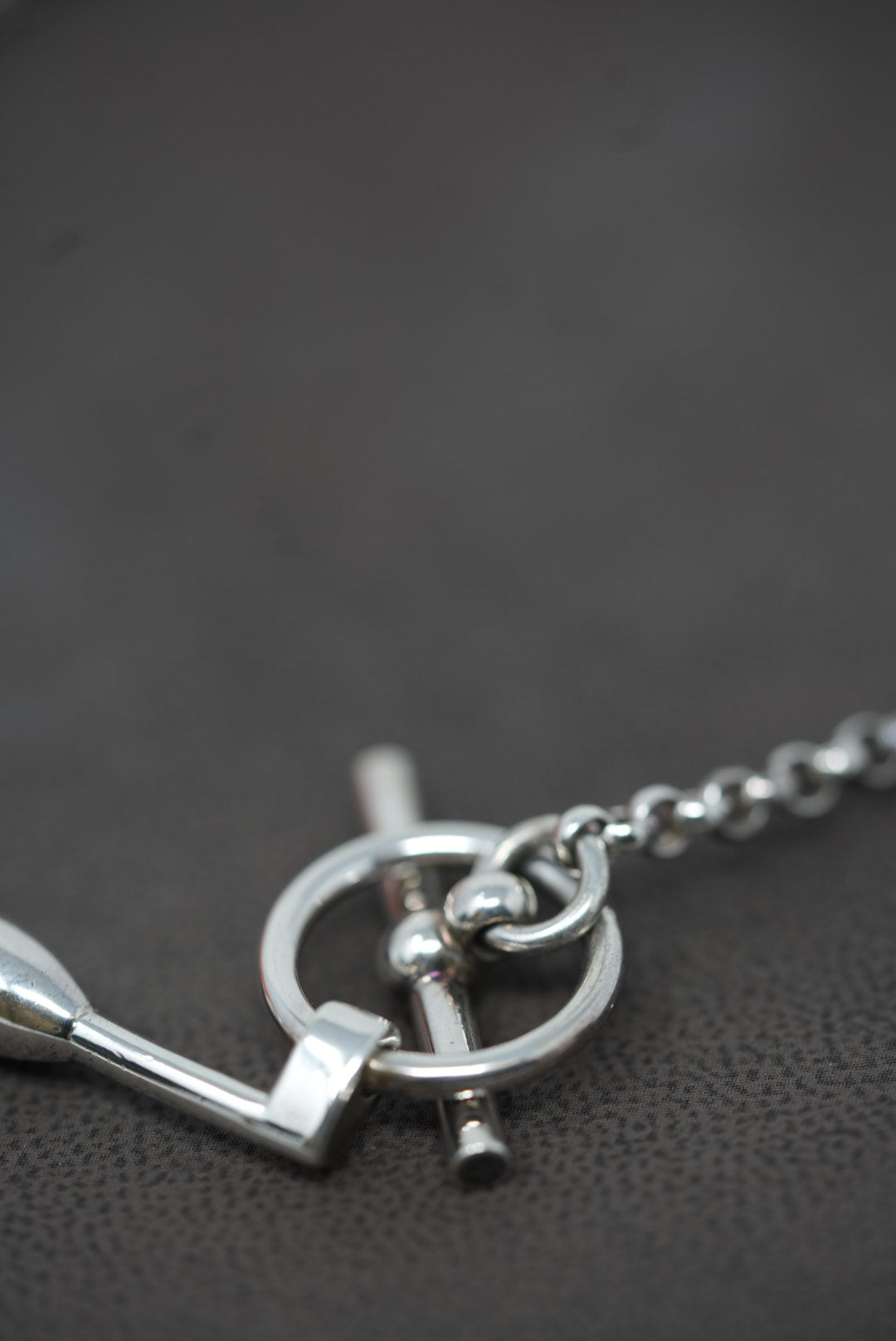 Hermes Sterling Silver Mors de Bride Long Necklace