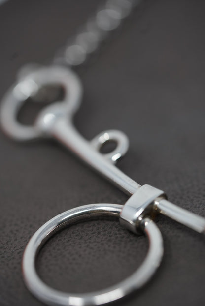 Hermes Sterling Silver Mors de Bride Long Necklace