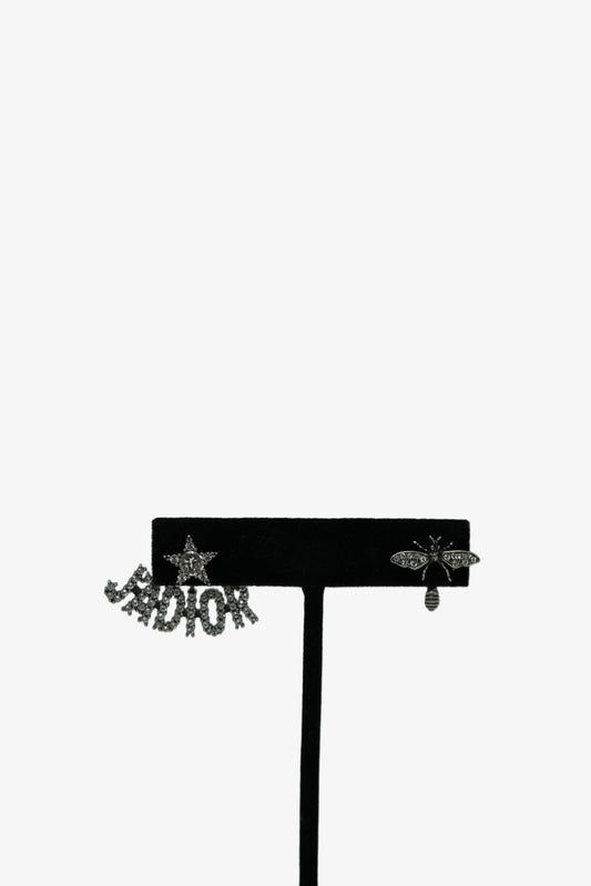Dior Asymmetrical Bee Earrings