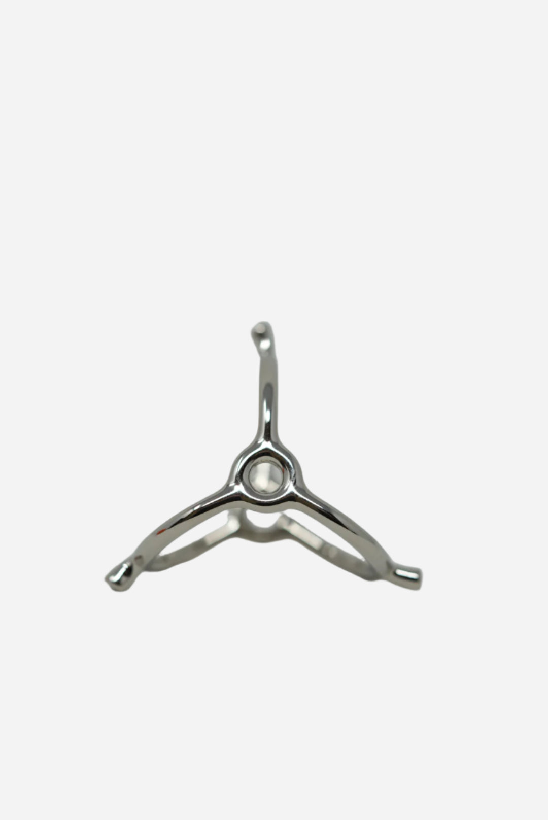 HERMES Palladium Eperons Scarf Ring New