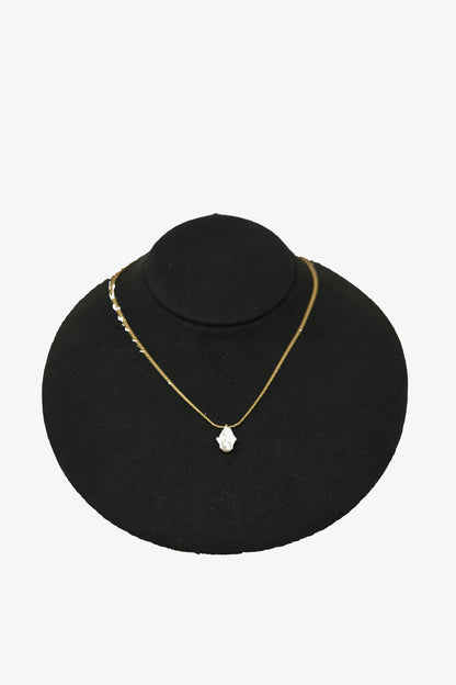 Dior Vintage Gold-Tone Faux Pearl Necklace