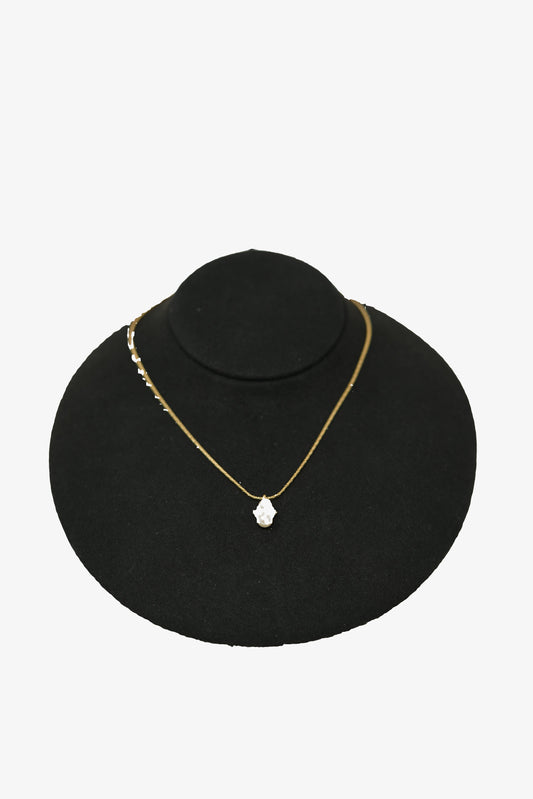 Dior Vintage Gold-Tone Faux Pearl Necklace
