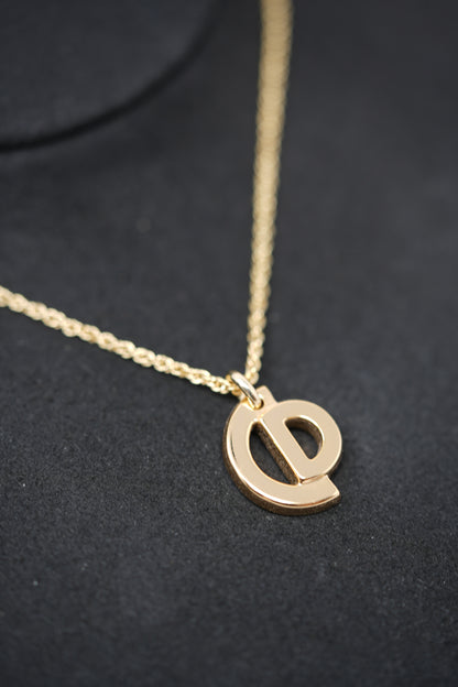 Dior Vintage Gold-Tone Circular CD Necklace