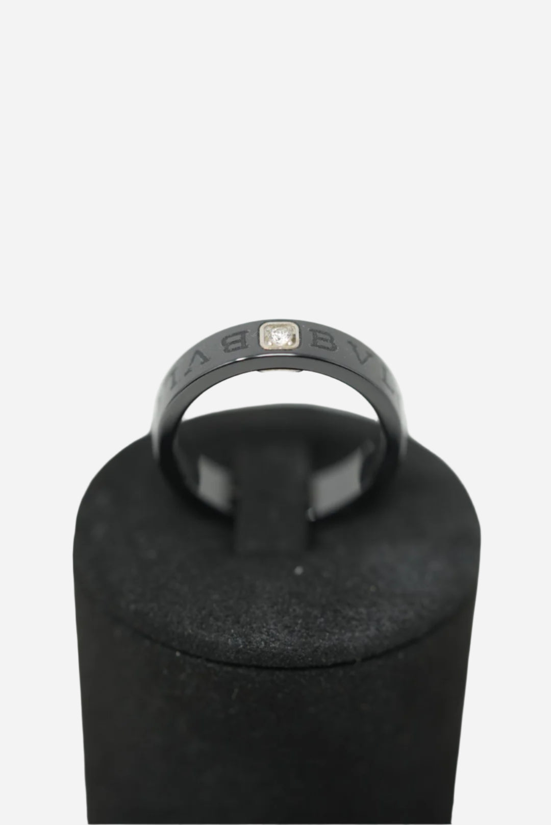 Bvlgari Ceramic B.zero1 Single Diamond Ring Size62