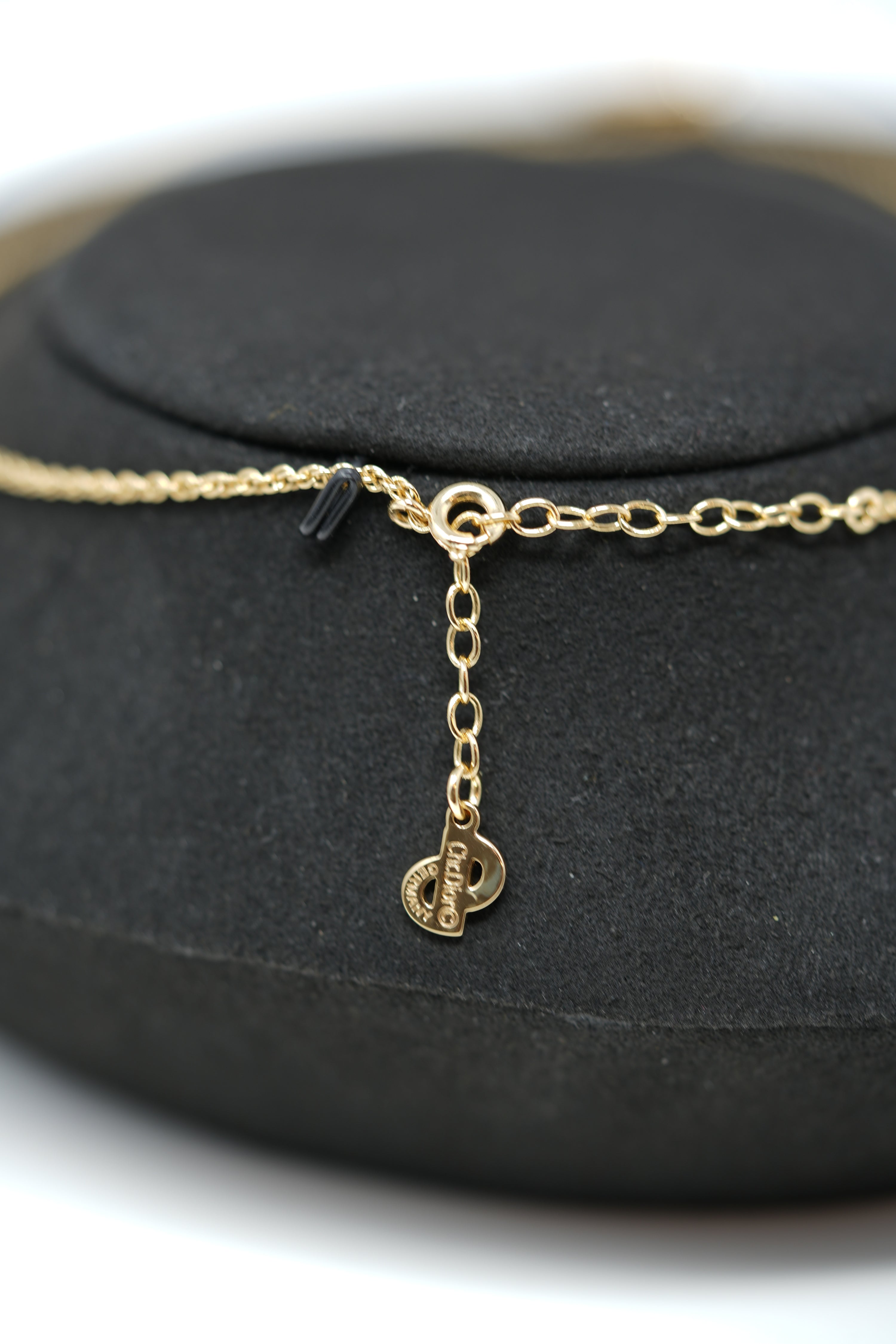 Dior Vintage Gold-Tone Circular CD Necklace