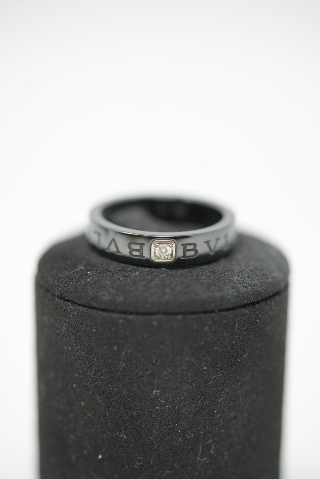 Bvlgari Ceramic B.zero1 Single Diamond Ring Size62
