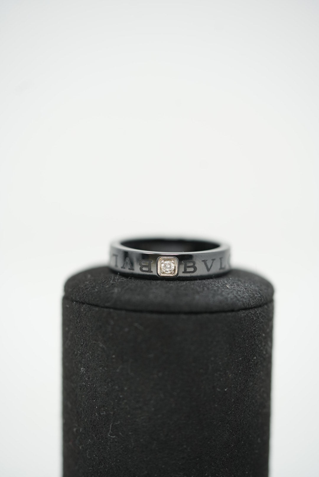 Bvlgari Ceramic B.zero1 Single Diamond Ring Size62