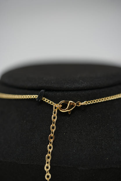 Dior Vintage Gold-Plated Round Logo Necklace