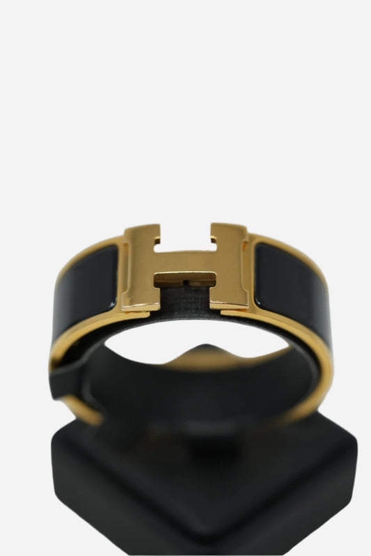 Hermes Clic Clac H Bracelet Black Size PM