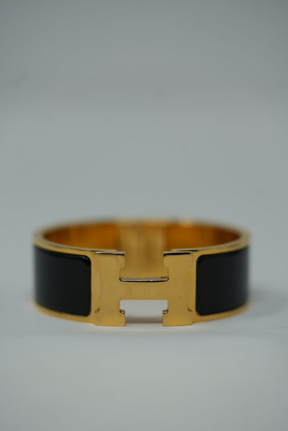 Hermes Clic Clac H Bracelet Black Size PM
