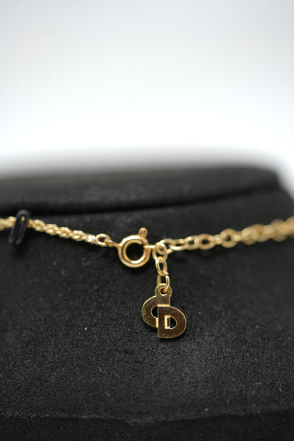Dior Vintage Gold-Tone Interlocking CD Necklace