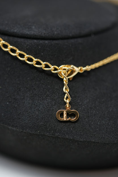 Dior Vintage Gold-Plated CD Letter Necklace