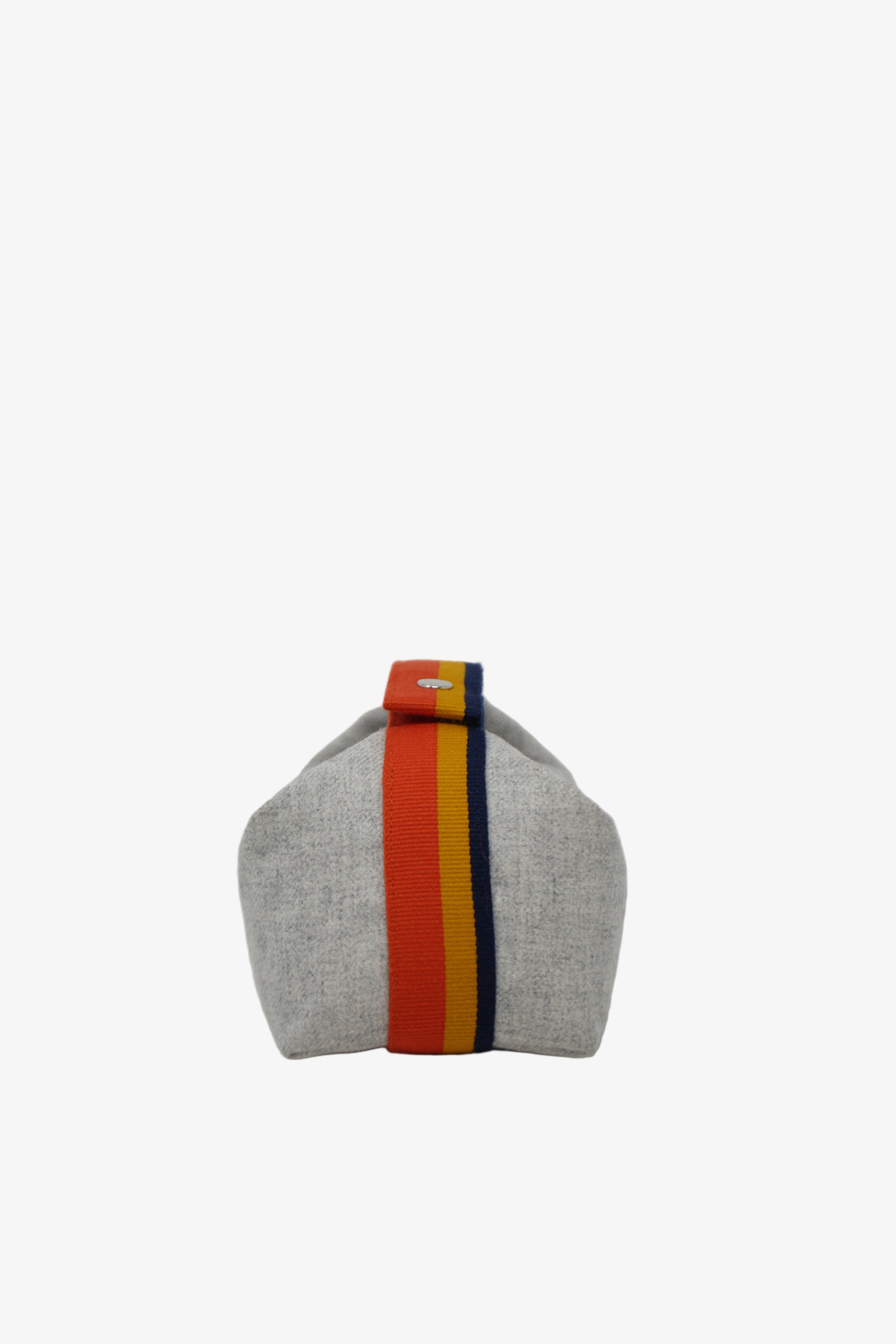 Hermès Grey/Orange Small Canvas Bride-A-Brac Rocabar Bag