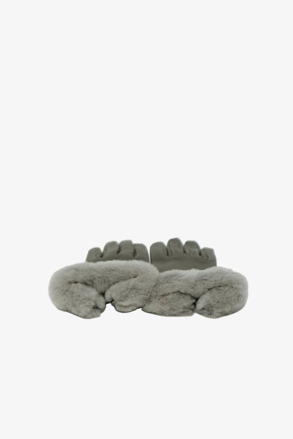 Hermes Leather/Fur Princesse Gloves