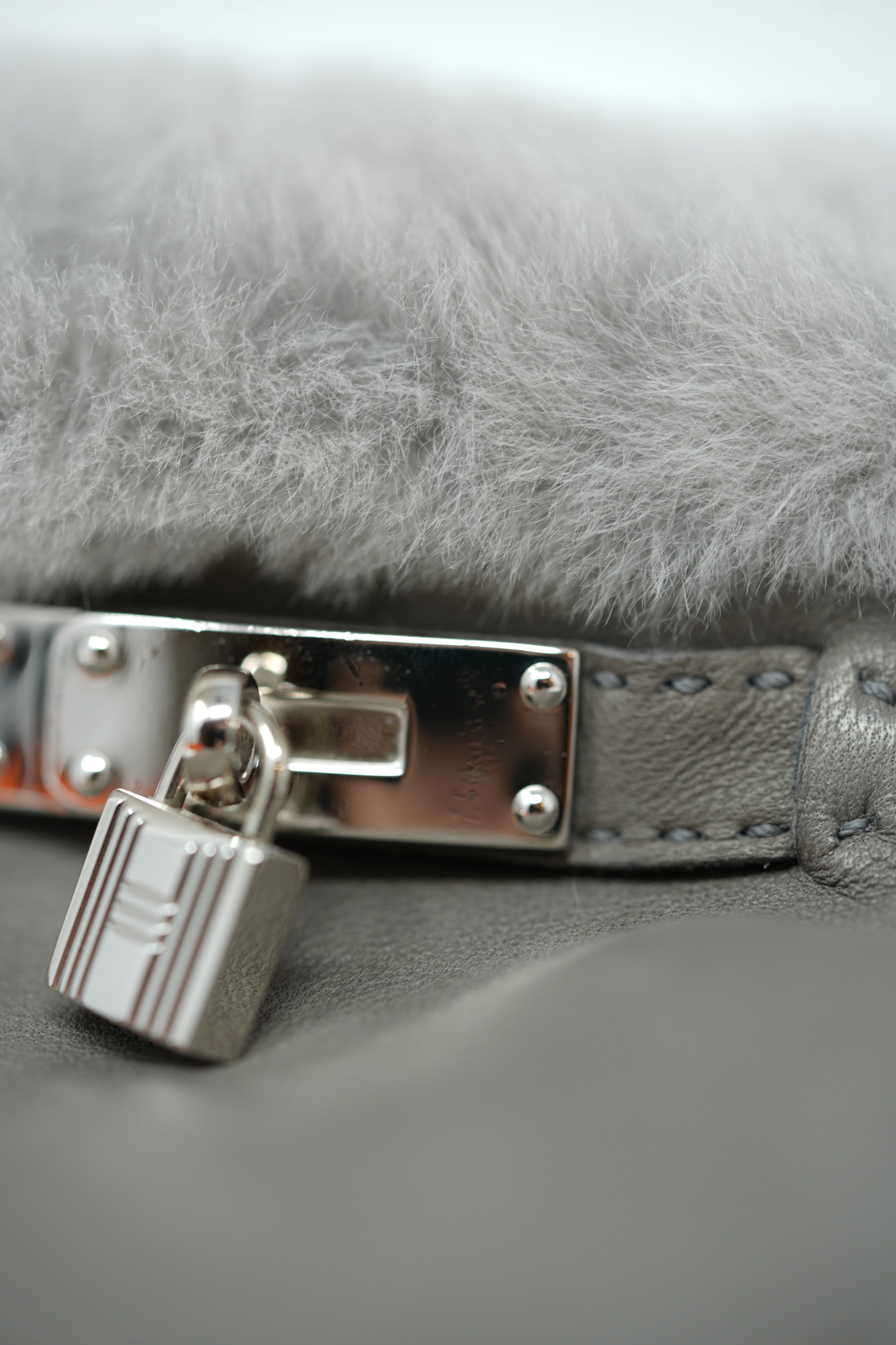 Hermes Leather/Fur Princesse Gloves