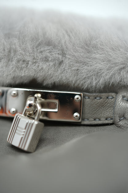 Hermes Leather/Fur Princesse Gloves