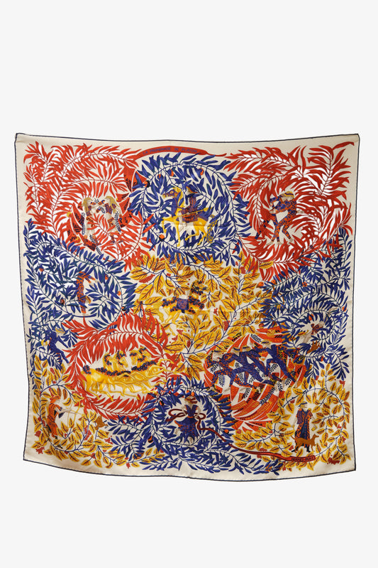 Hermes 90cm Printed 100% Silk Scarf