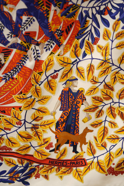 Hermes 90cm Printed 100% Silk Scarf