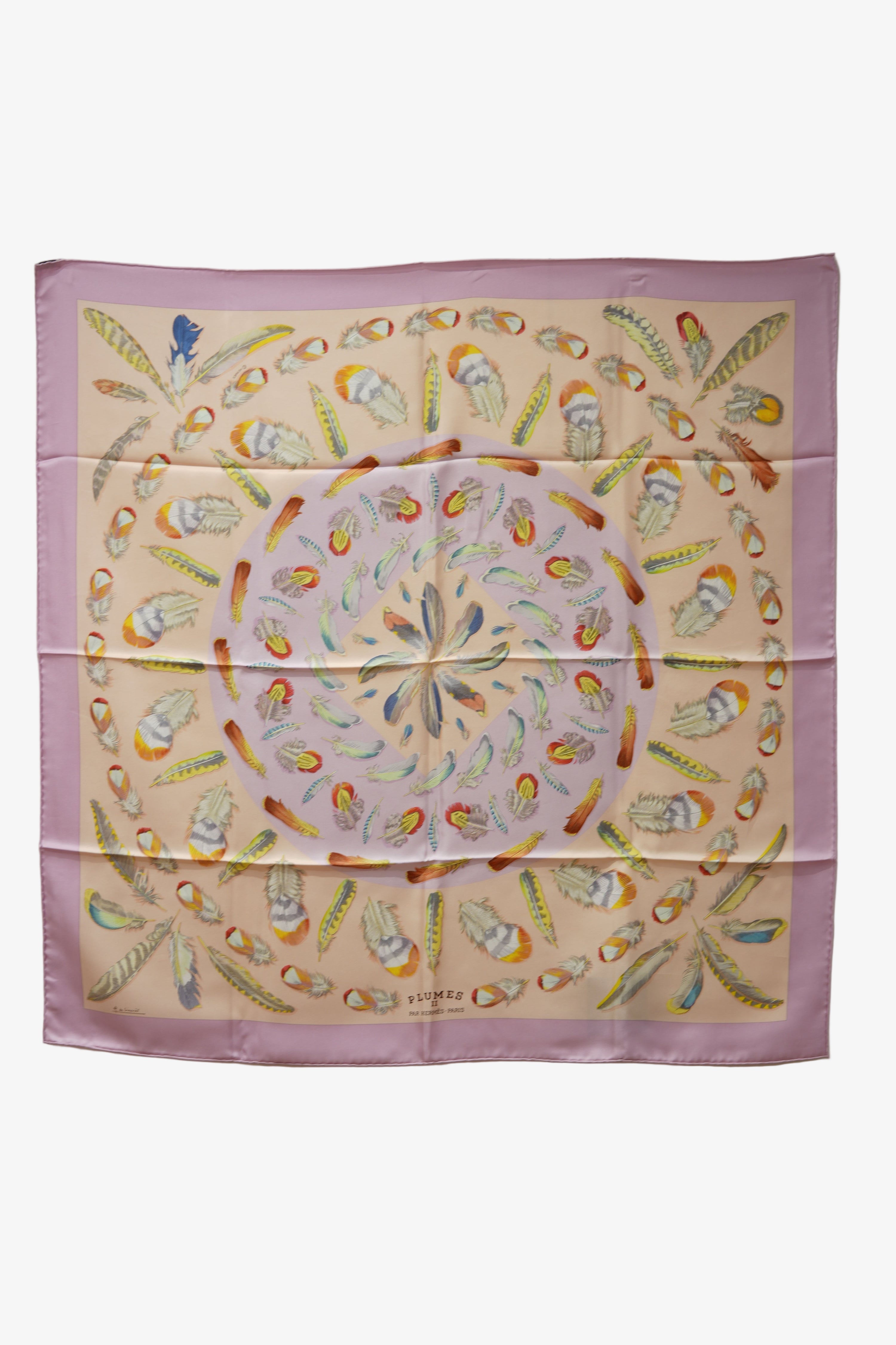 Hermès Silk Scarf “Plumes II” 90cm