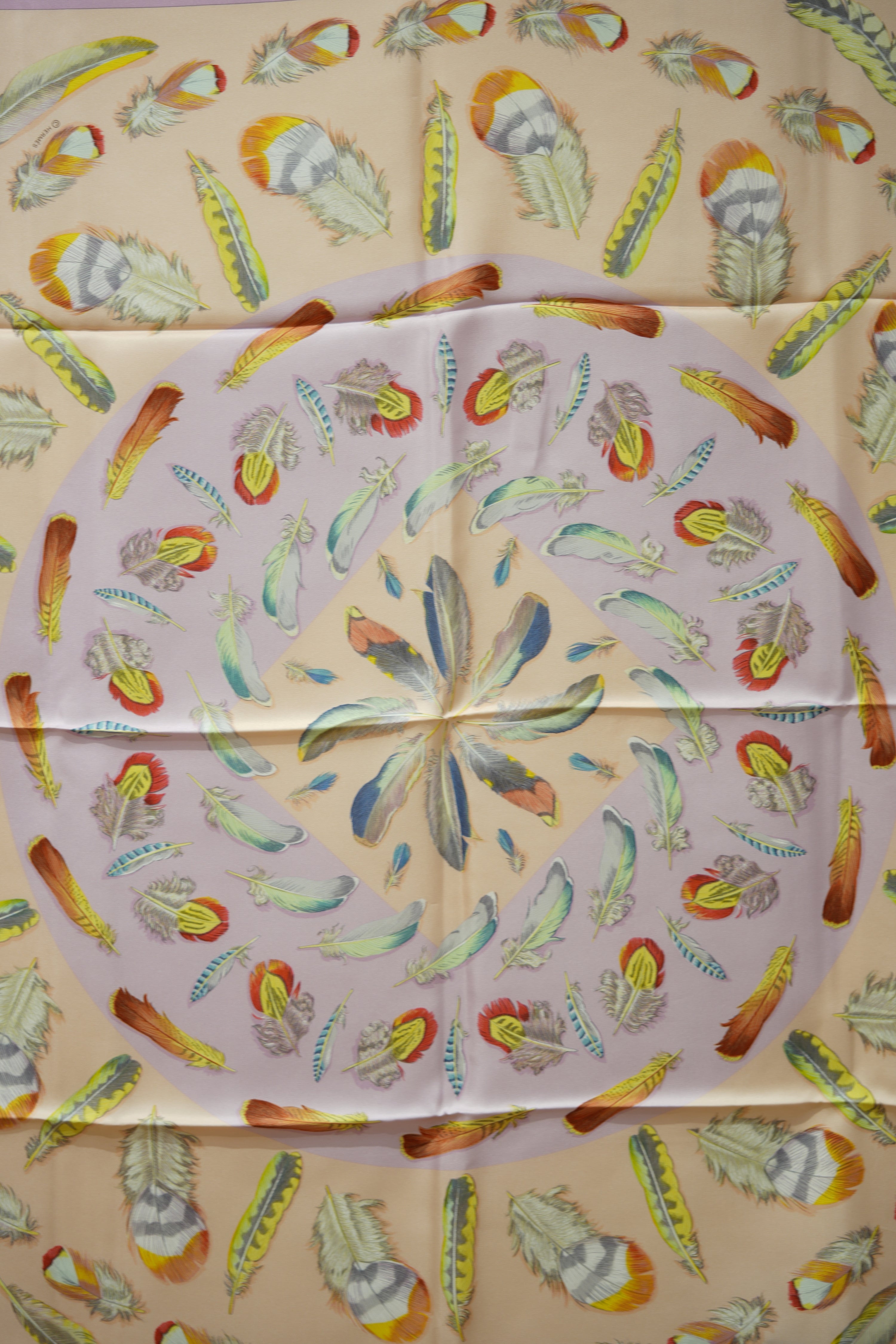 Hermès Silk Scarf “Plumes II” 90cm