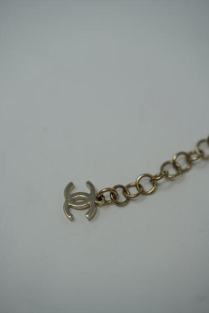 Pre-Owned Chanel CHANEL 2022 Rhinestone Double Chain Choker