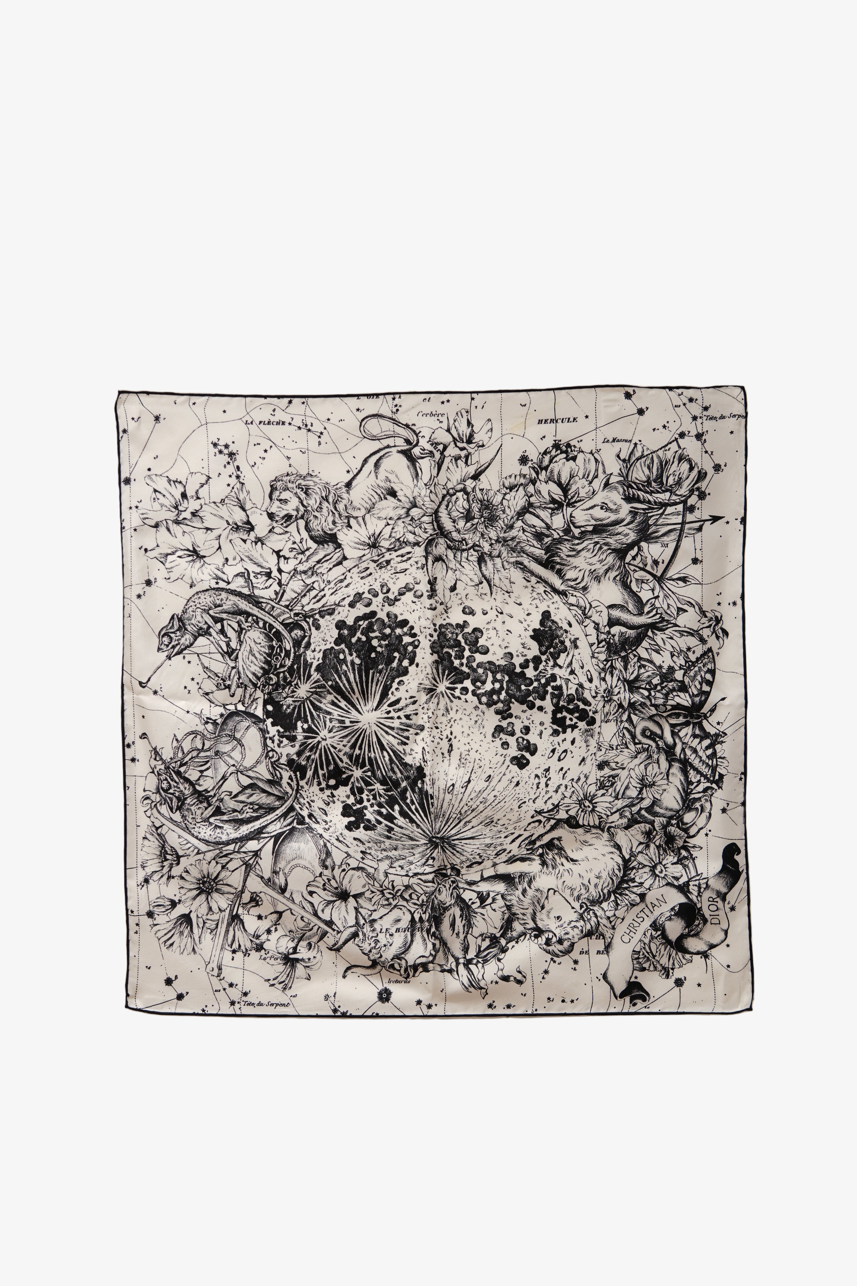 Christian Dior Silk Scarf “Astrologie Zodiac”