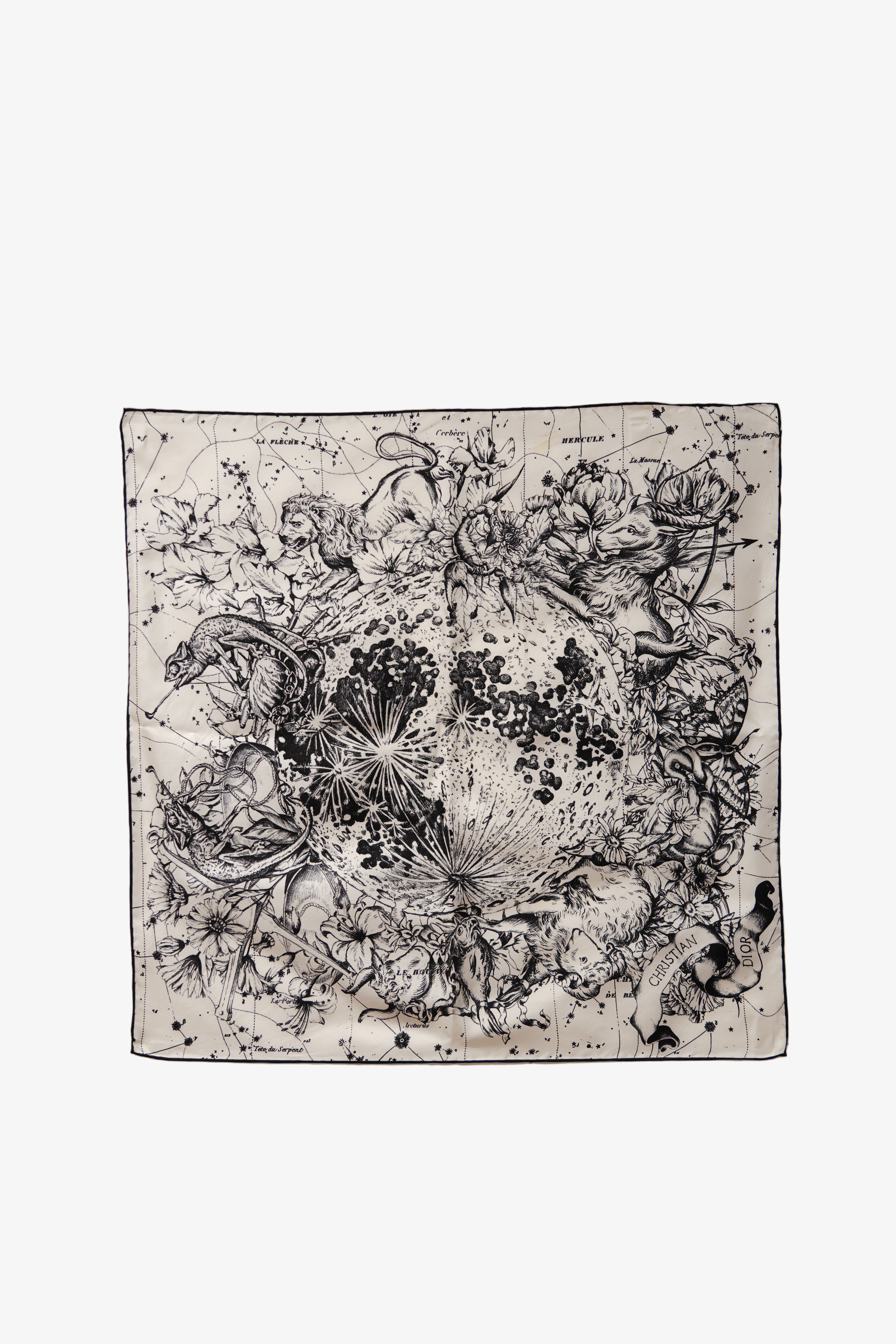 Christian Dior “Astrologie Zodiac” Silk Scarf