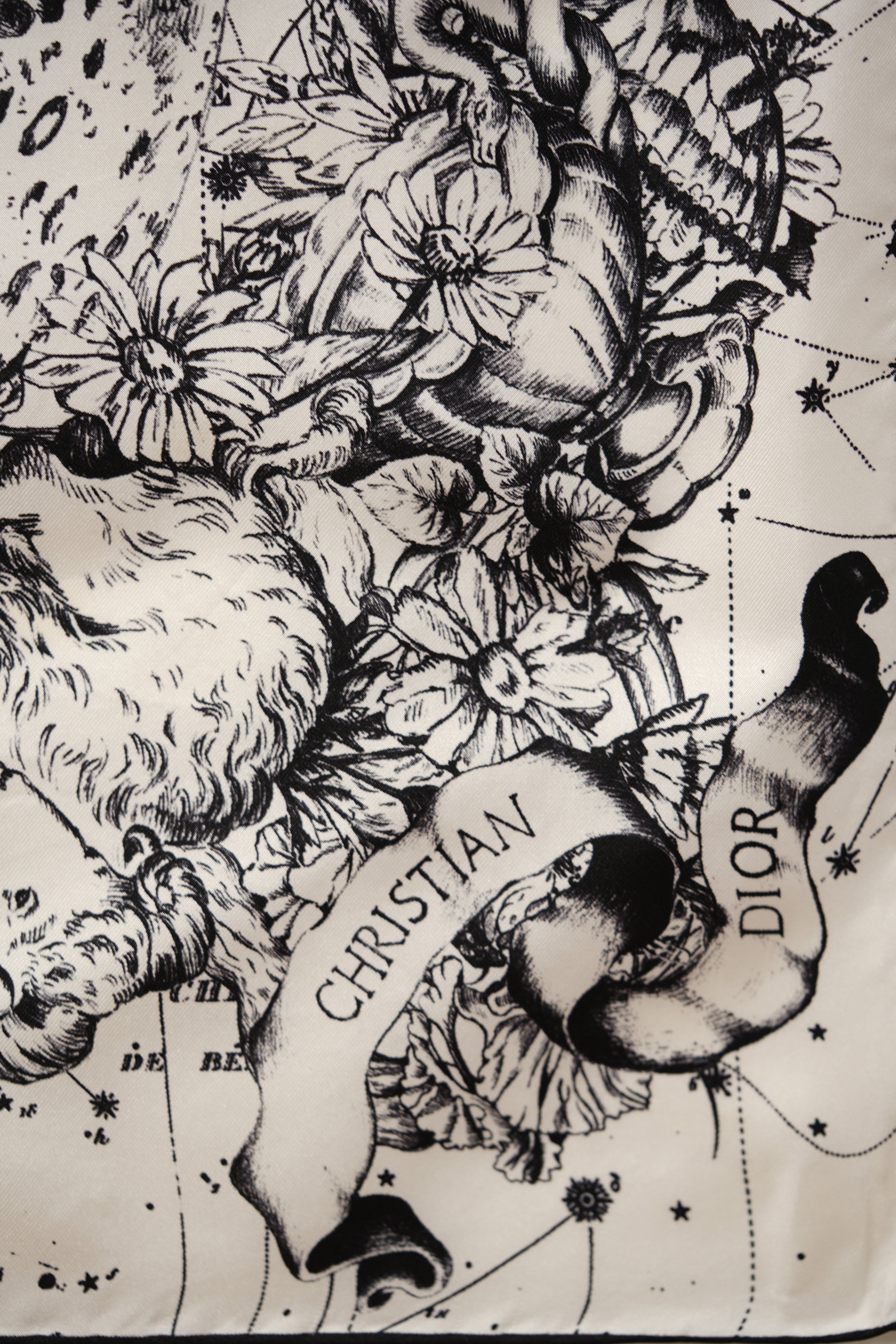 Christian Dior Silk Scarf “Astrologie Zodiac”