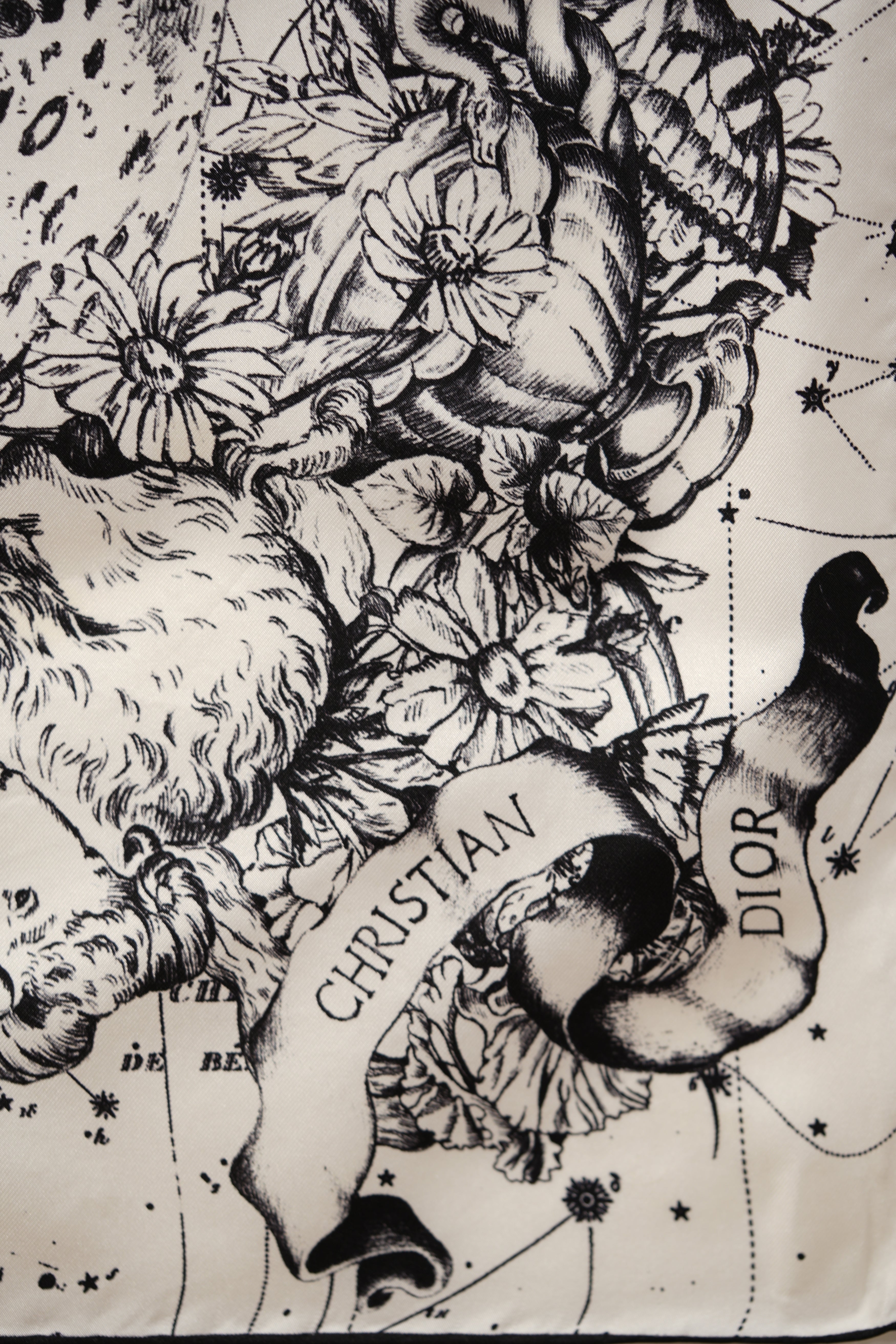 Christian Dior “Astrologie Zodiac” Silk Scarf