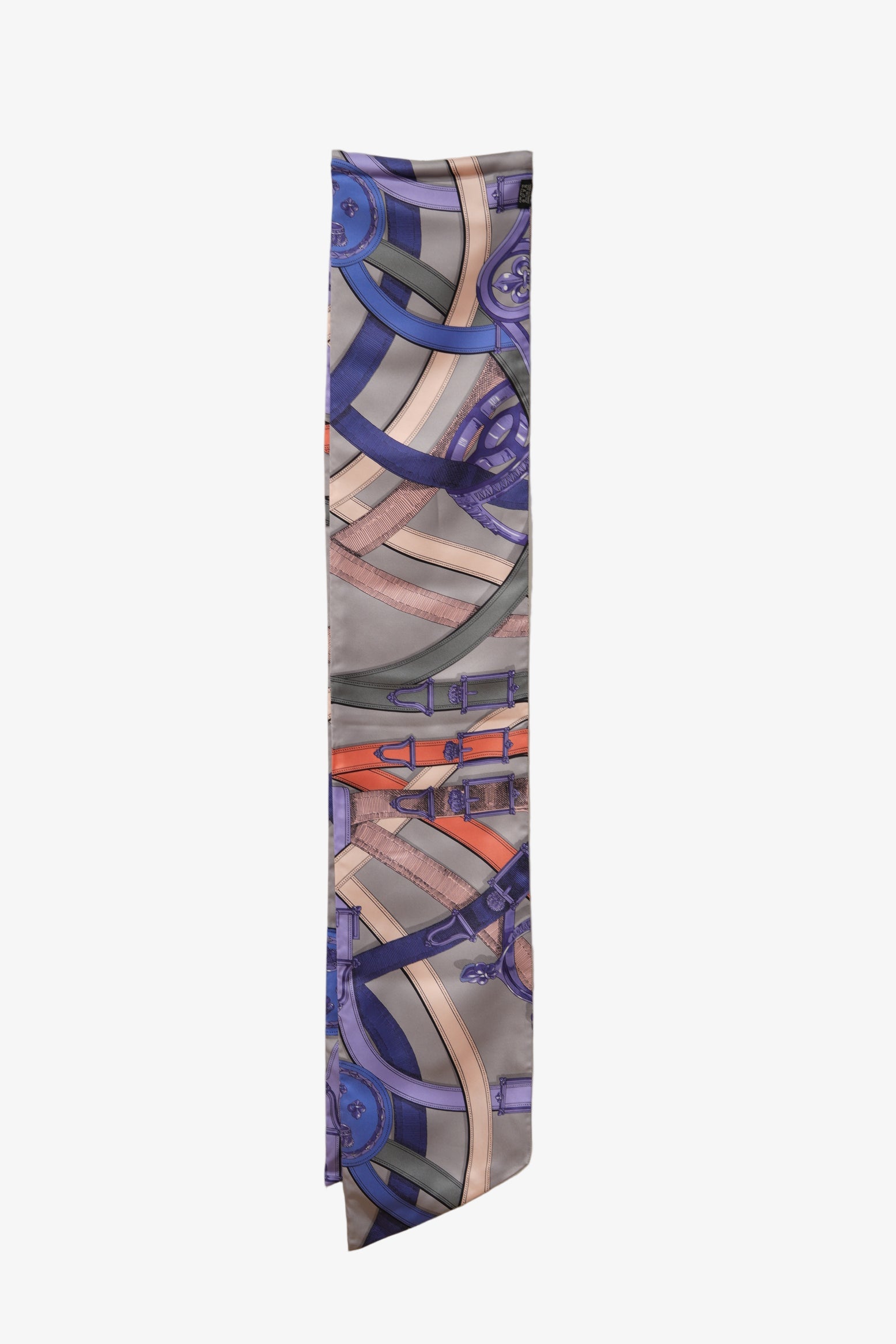 Hermes Purple Maxi 100% Silk Twilly NWT