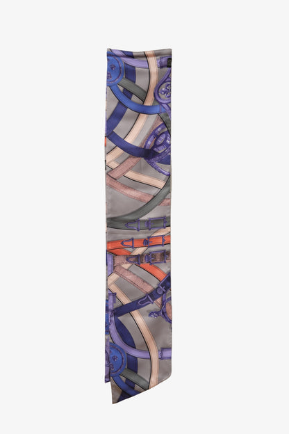 Hermes Purple Maxi 100% Silk Twilly NWT