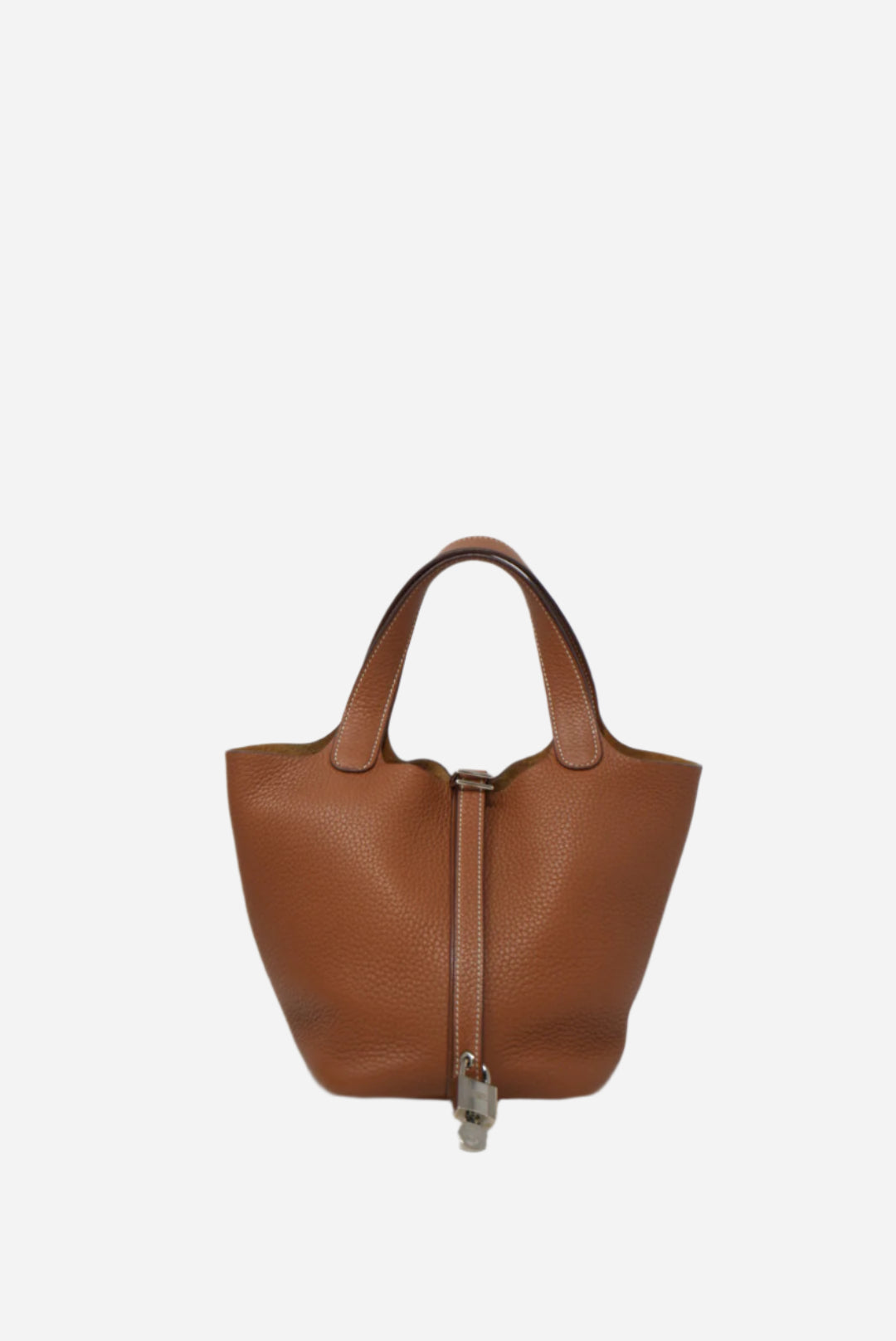 Hermès 2016 Gold Clemence Leather Picotin 18 Handbag