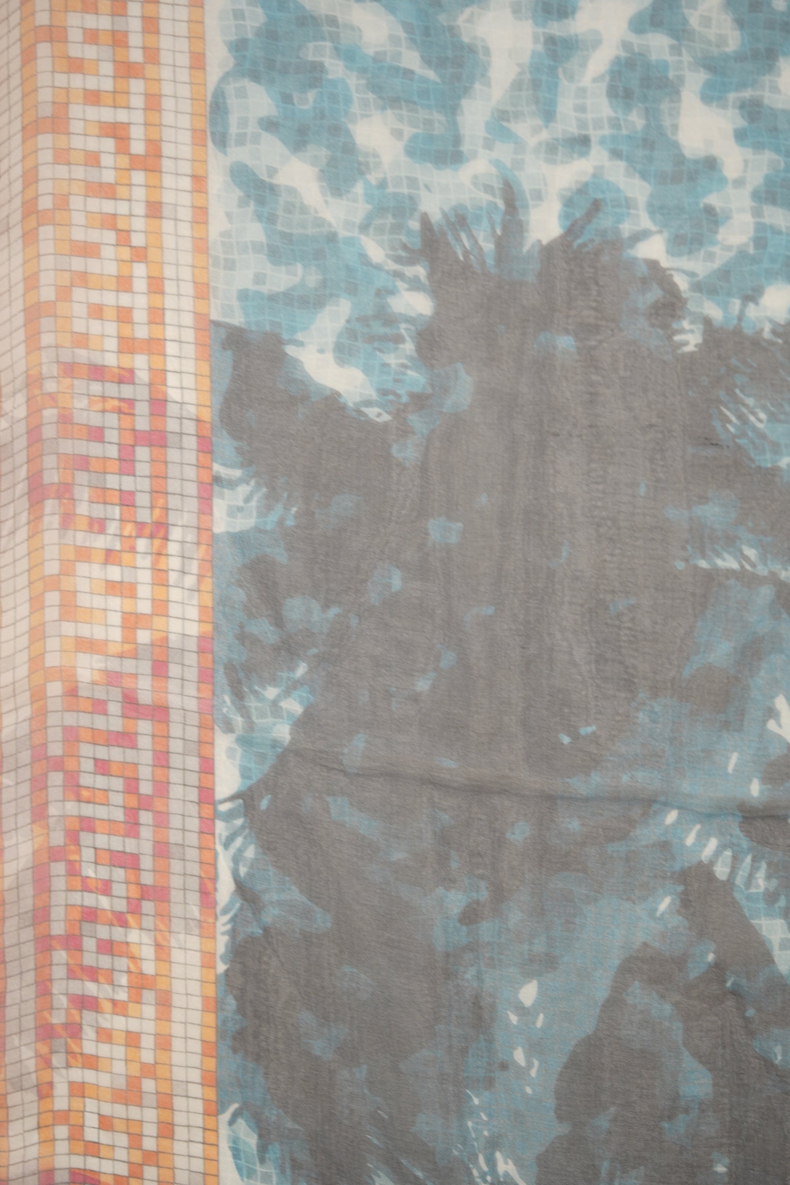 Hermes Silk Mousseline Shawl 135cm