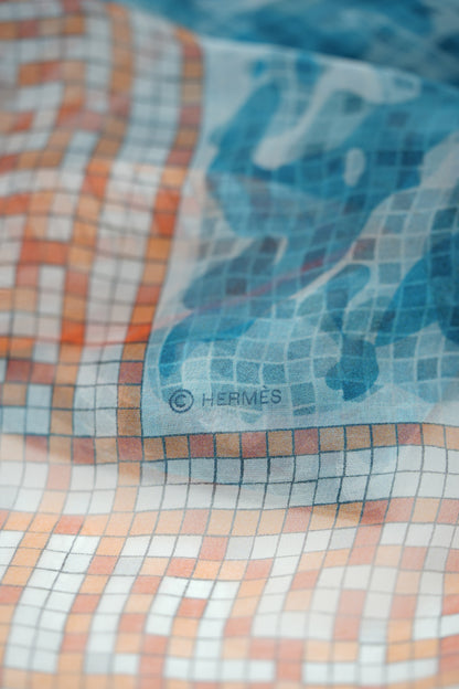 Hermes Silk Mousseline Shawl