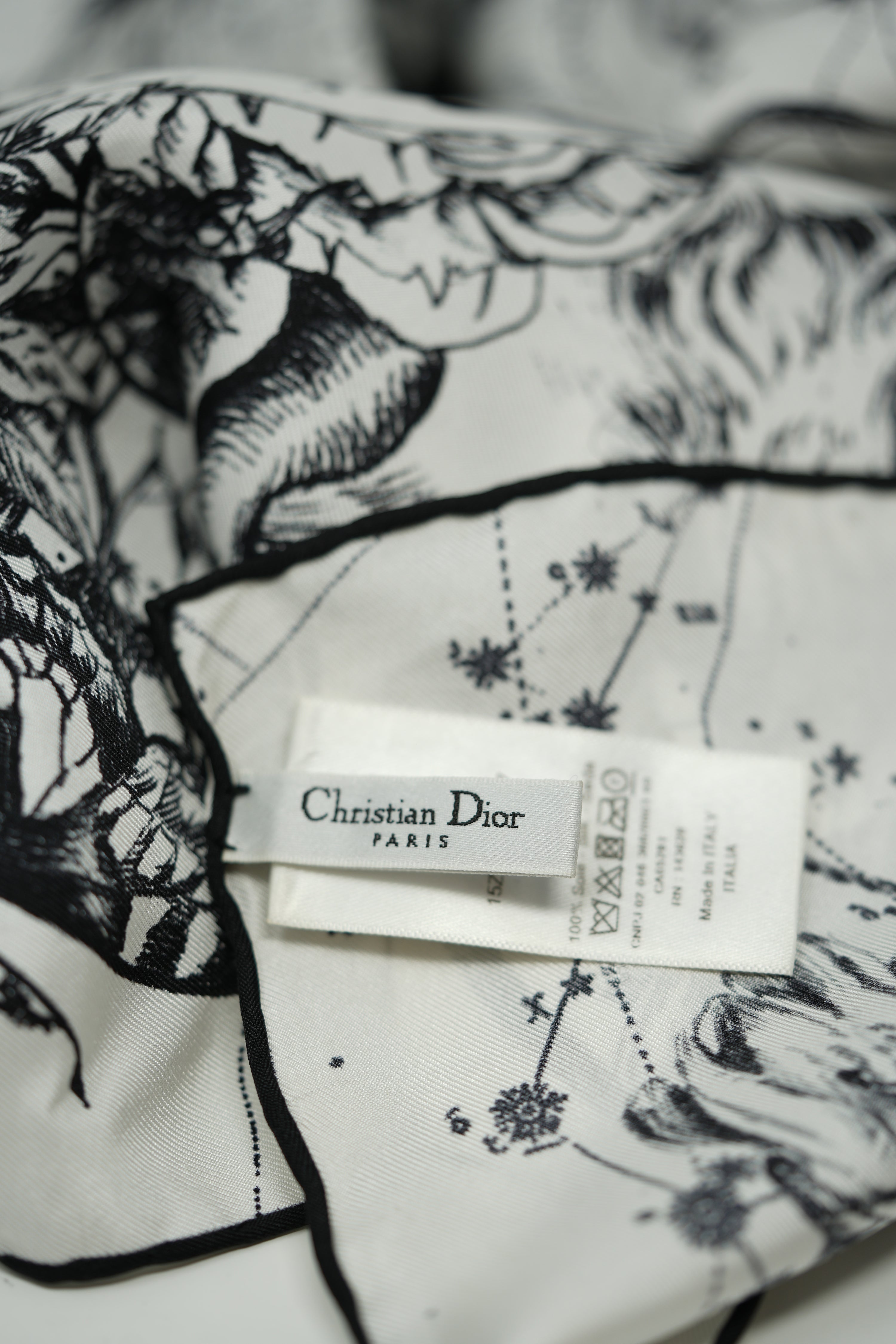 Christian Dior Silk Scarf “Astrologie Zodiac”