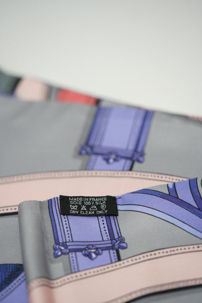 Hermes Purple Maxi 100% Silk Twilly NWT