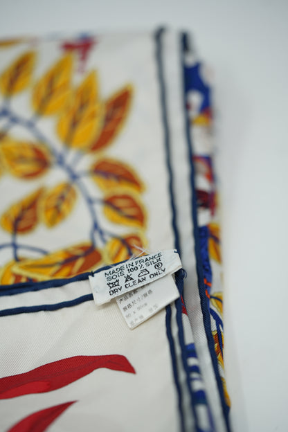 Hermes 90cm Printed 100% Silk Scarf