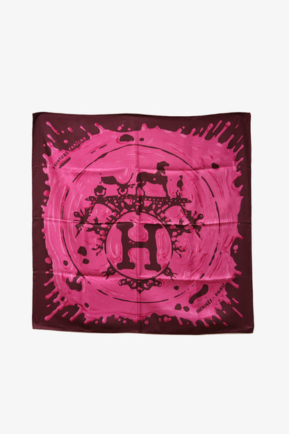 Hermes 90cm Silk Scarf Purple Peinture Fraiche NW