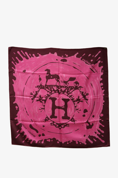 Hermes 90cm Silk Scarf Purple Peinture Fraiche NW