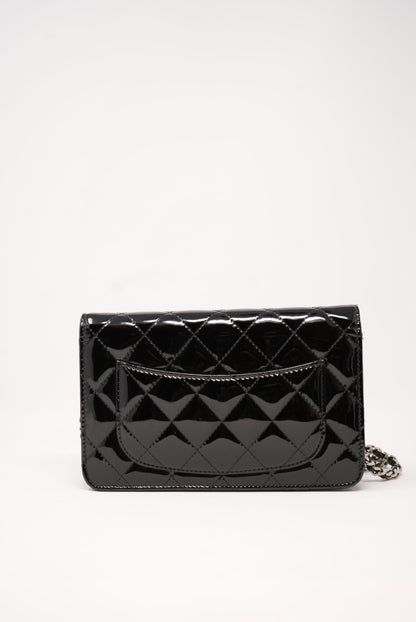 Pre-Owned CHANEL Patent WALLET On CHAIN