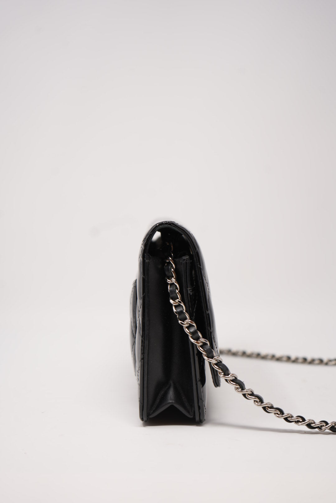 Pre-Owned CHANEL Patent WALLET On CHAIN