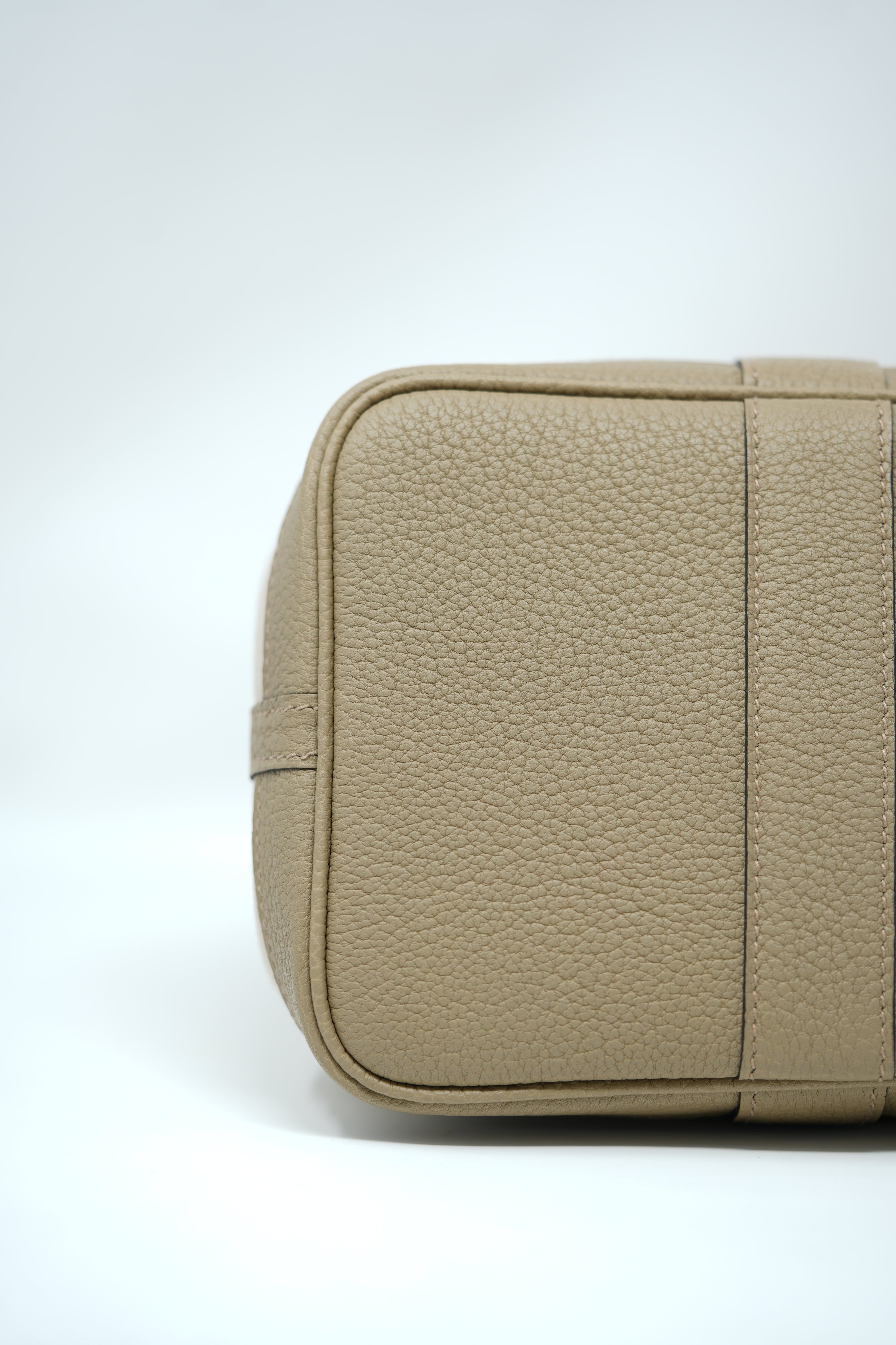 Hermes 2023 Canvas Garden Party 30 Handbag Beton/Beige Marfa