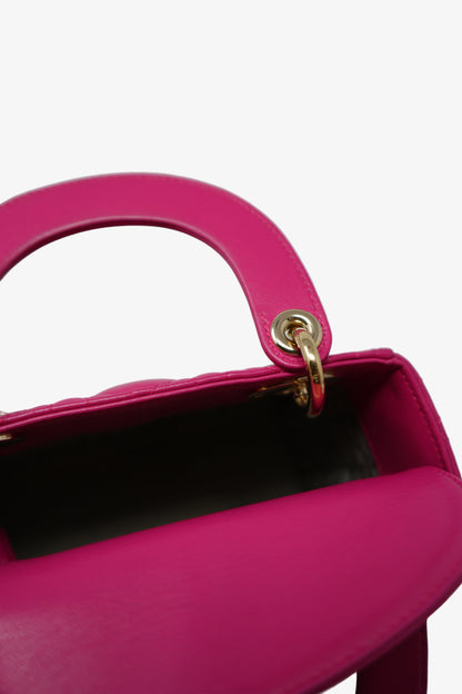Christian Dior 2013 Mini Lady Dior Handbag Lambskin