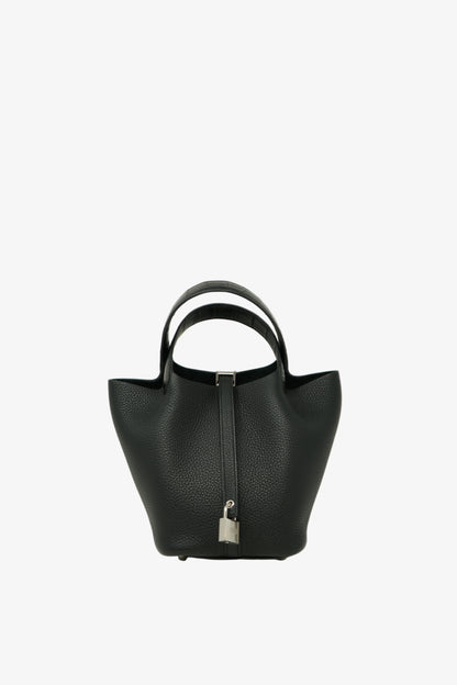 Hermes Picotin Touch 18 TC Leather Black