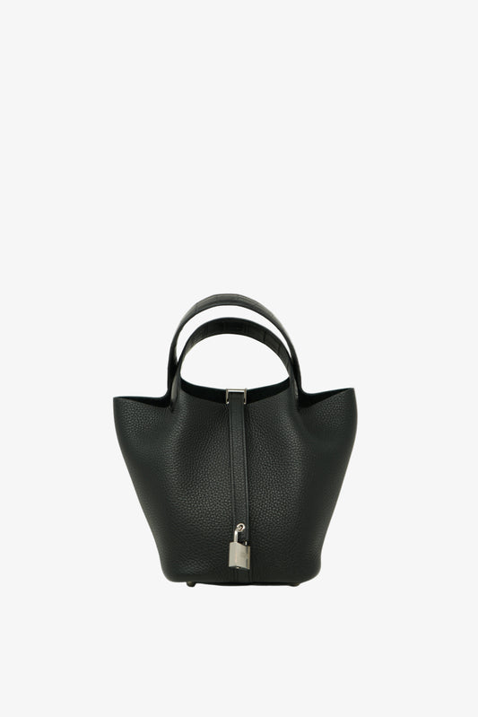 Hermes Picotin Touch 18 TC Leather Black
