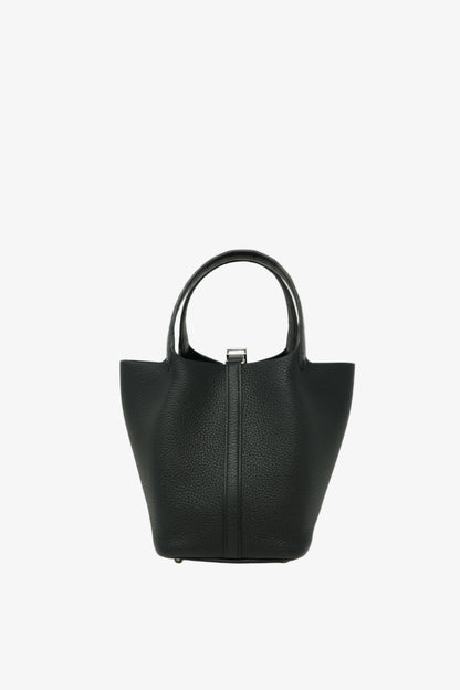 Hermes Picotin Touch 18 TC Leather Black